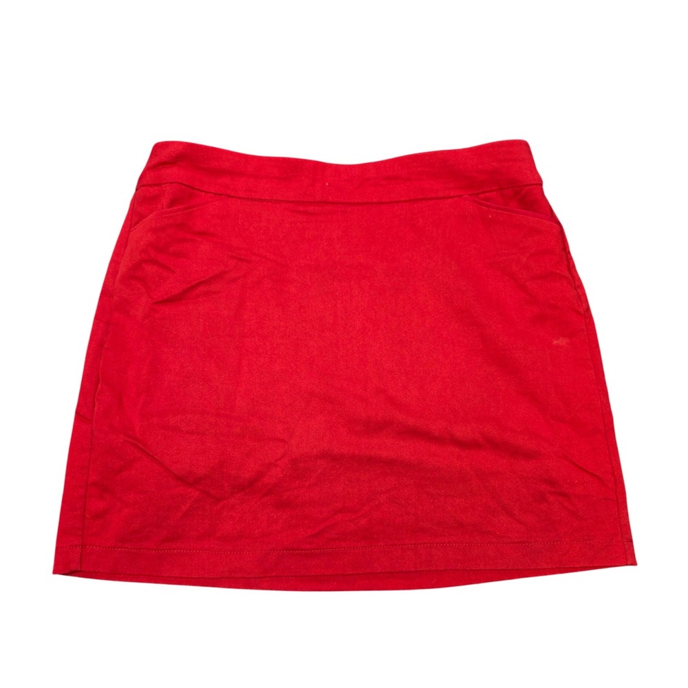 Croft & Barrow Effortless Stretch Skort Women's Size 12 Reg Red Built-in Shorts